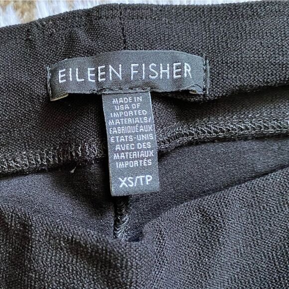 Eileen Fisher Black Pull On Pants Stretchy Womens Size XS - Picture 5 of 6